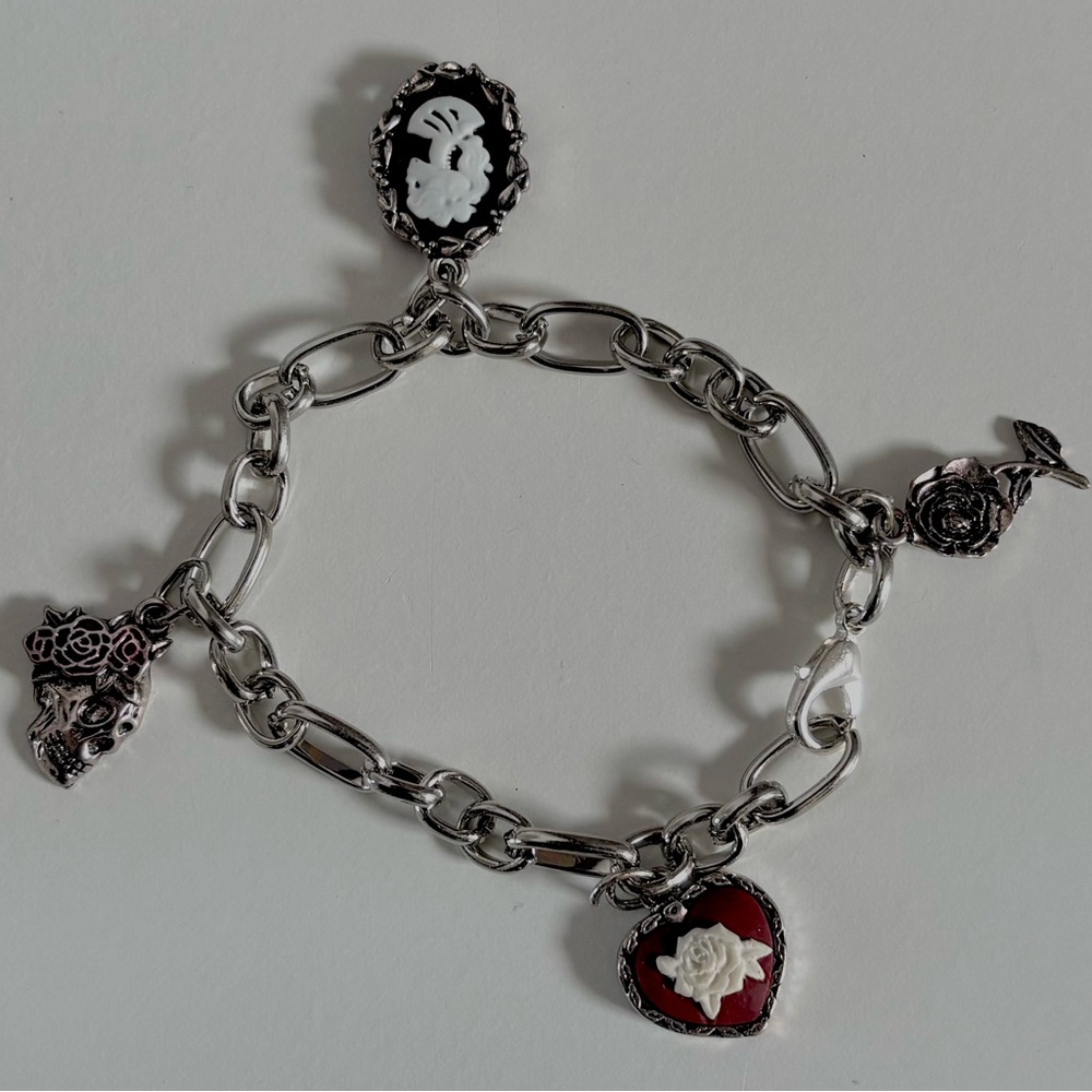 Handmade “Dark Romance” Charm Bracelet